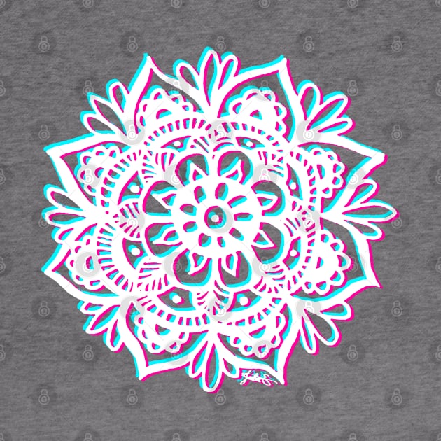 Aesthetic Mandala Pink and Blue by julieerindesigns